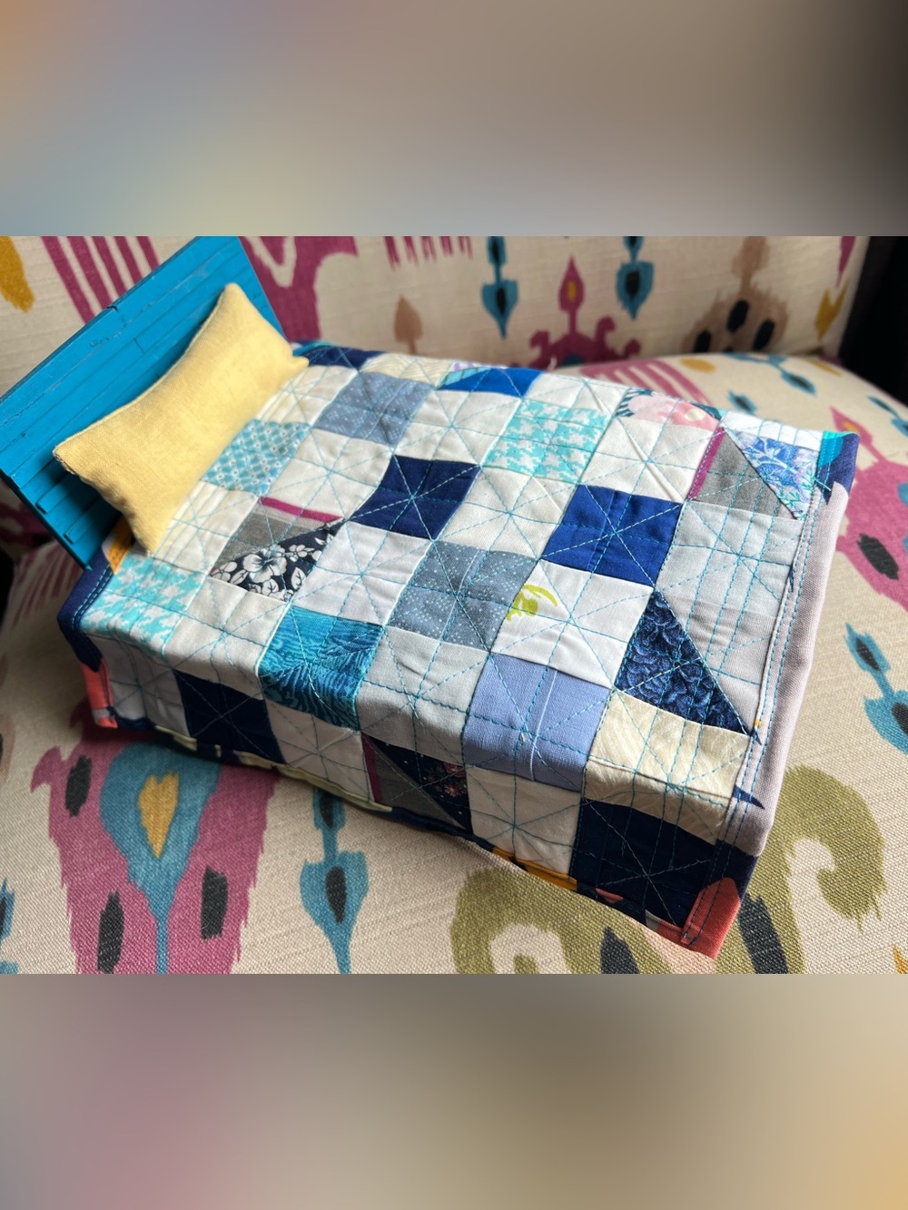 Barbie Quilt - Patchwork Scrappy - Handmade